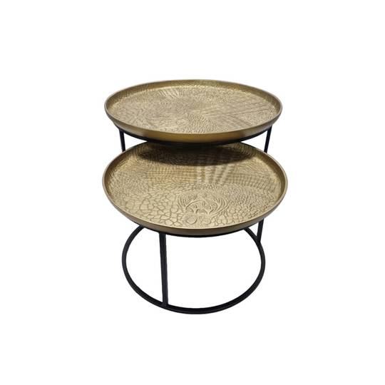 Snake Coffee Table Nest - Antique Brass